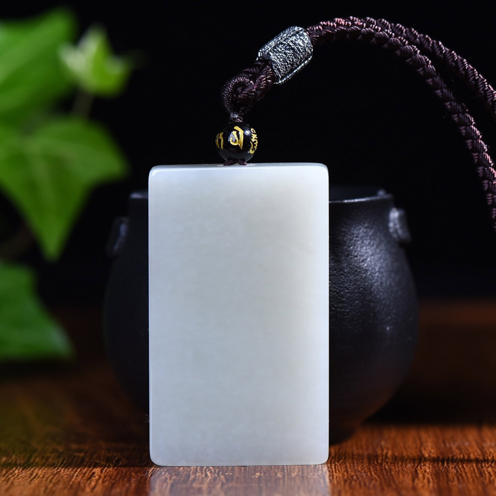 An Exquisite White Jade Buddha Pattern Pendant - 5