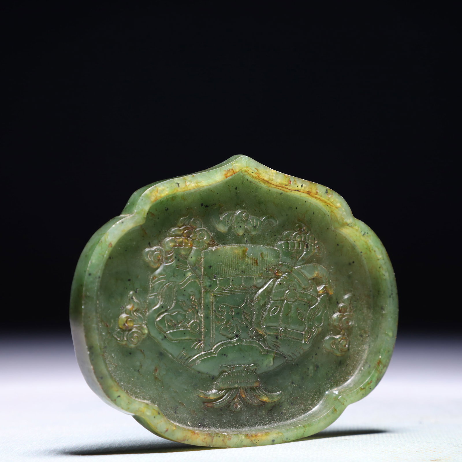 An Exquisite Jasper Elephant Pattern Brush Washer - 3
