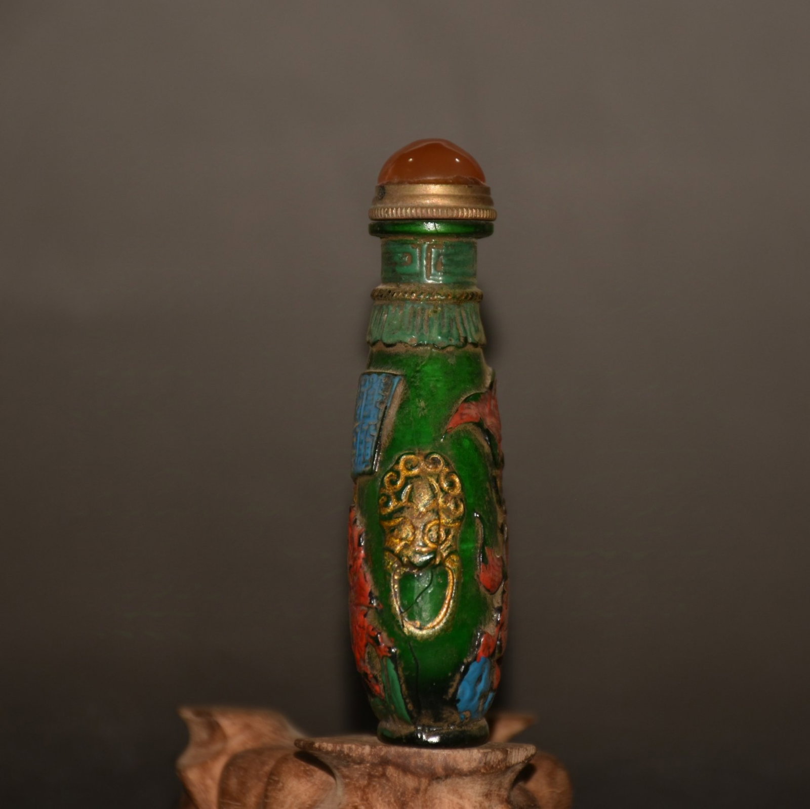 An Exquisite Glass Beast Pattern Snuff Bottle - 3