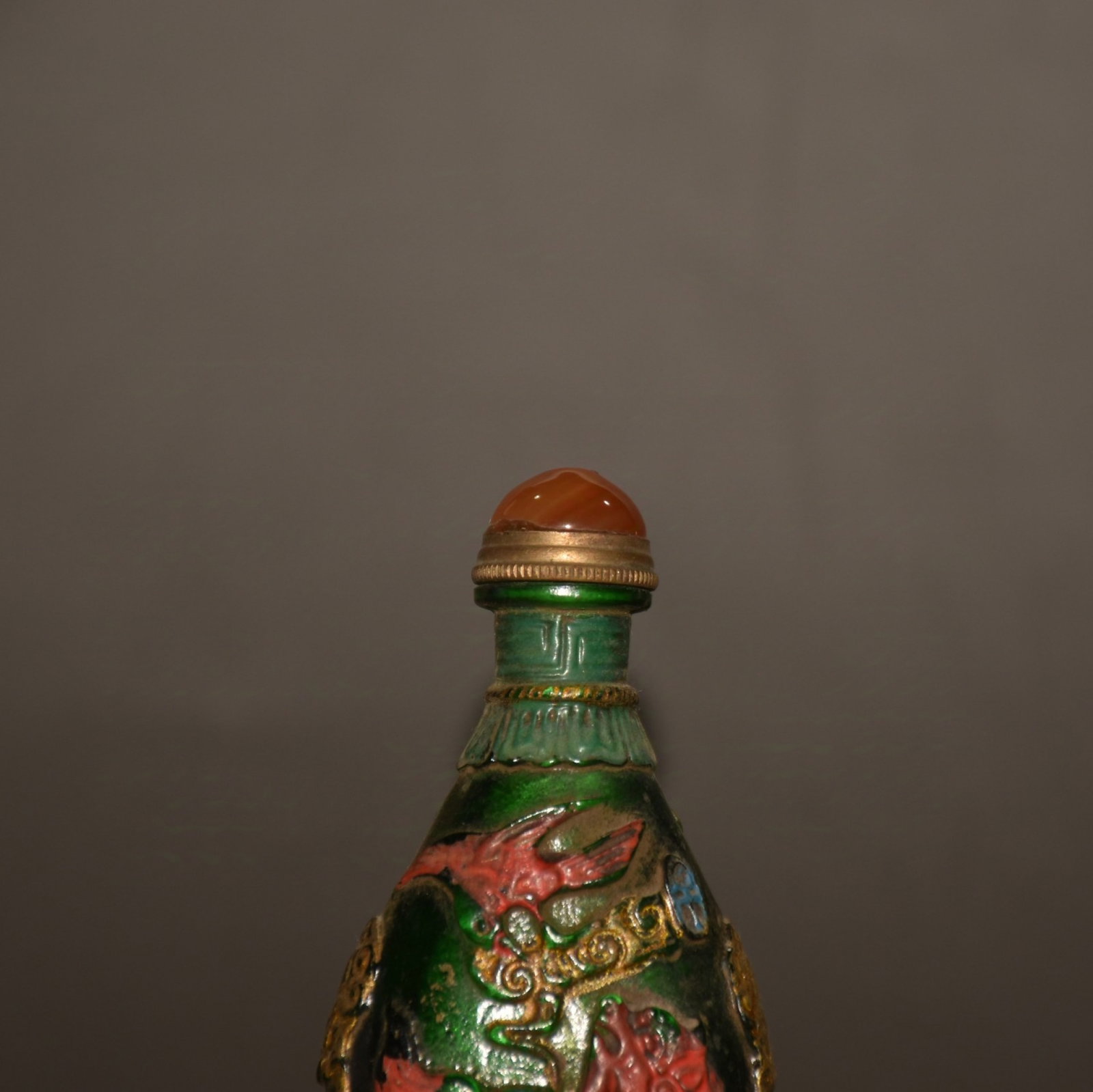 An Exquisite Glass Beast Pattern Snuff Bottle - 7