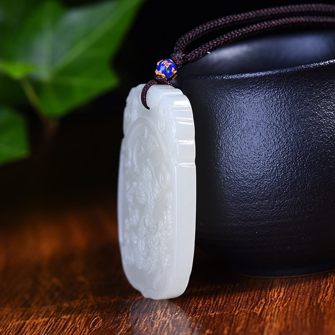 An Exquisite White Jade Dragon Pattern Pendant - 3