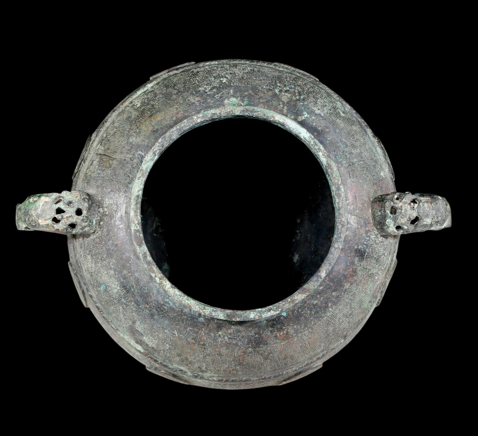 A precious bronze dragon pattern amphora with lid - 10