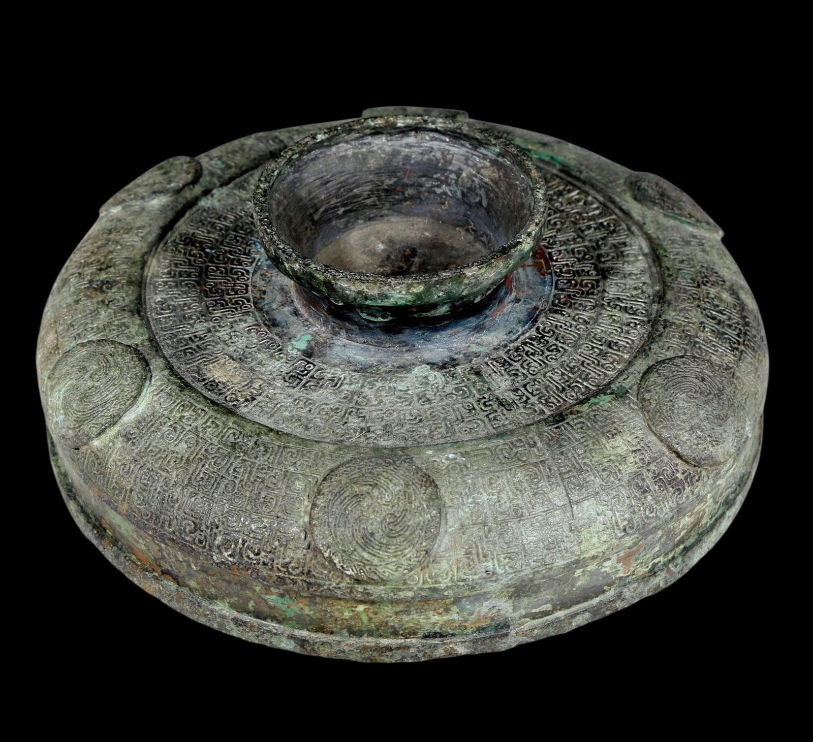 A precious bronze dragon pattern amphora with lid - 9