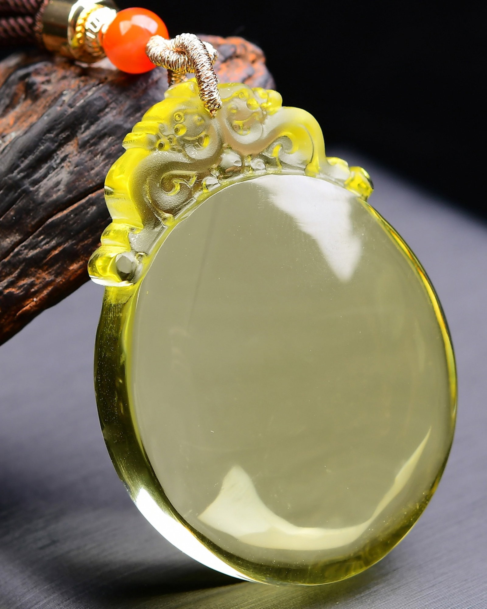 An Exquisite Crystal Auspicious Beast Pattern Pendant - 3