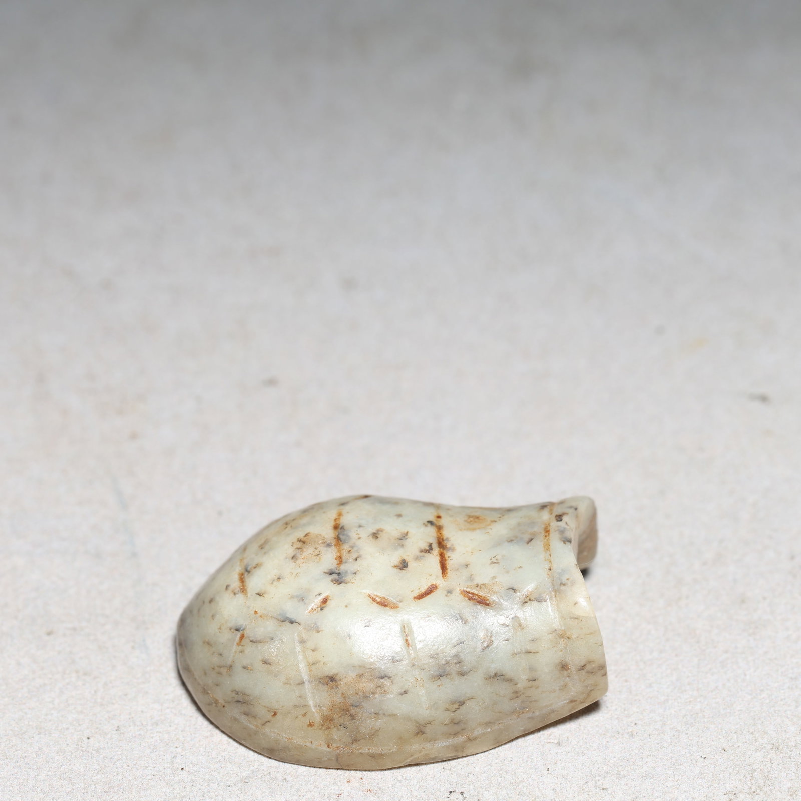 An Archaic Hongshan Culture White chicken bones Turtle shell Pendant (1 of 5)