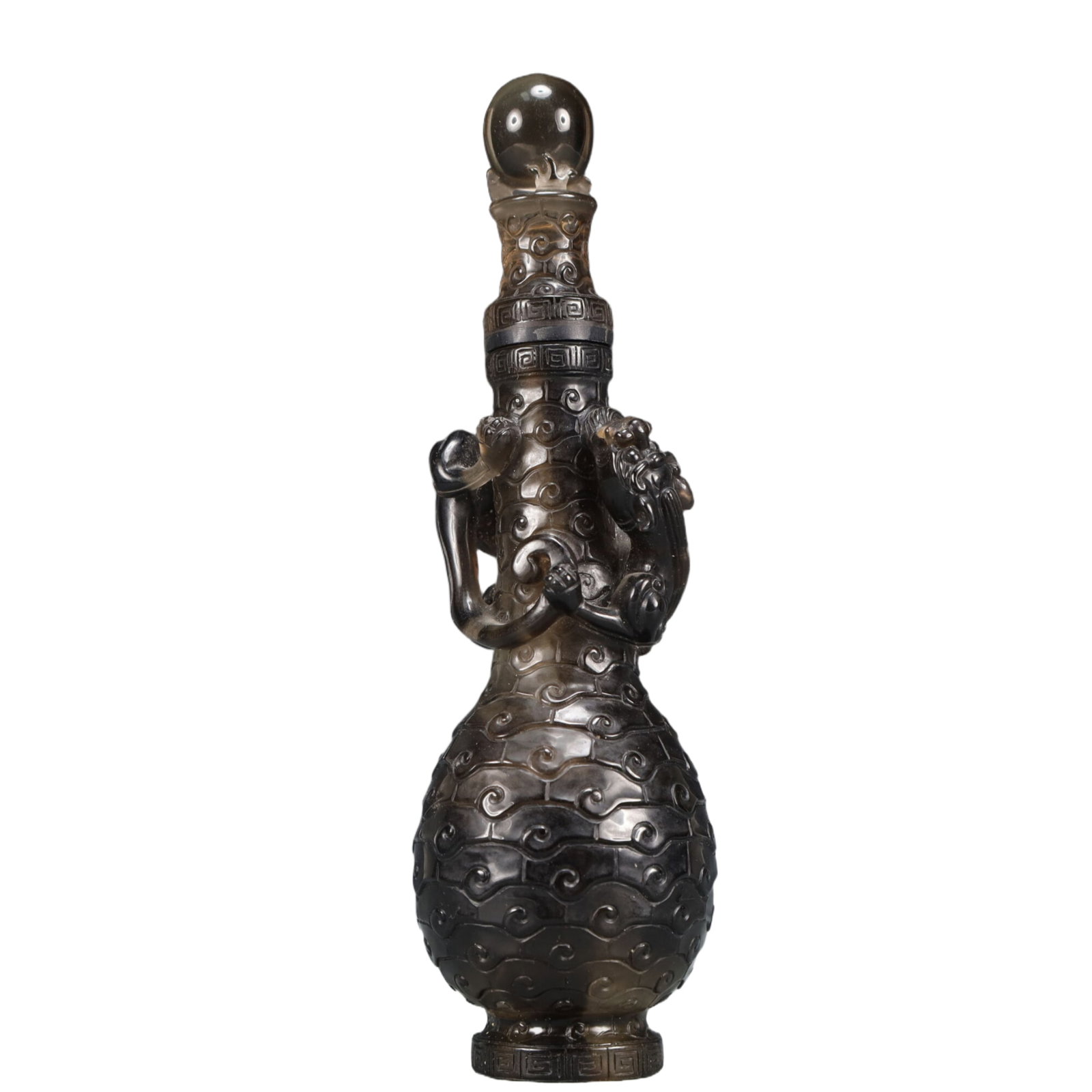 An Exquisite Crystal Auspicious Beast Pattern Vase - 2