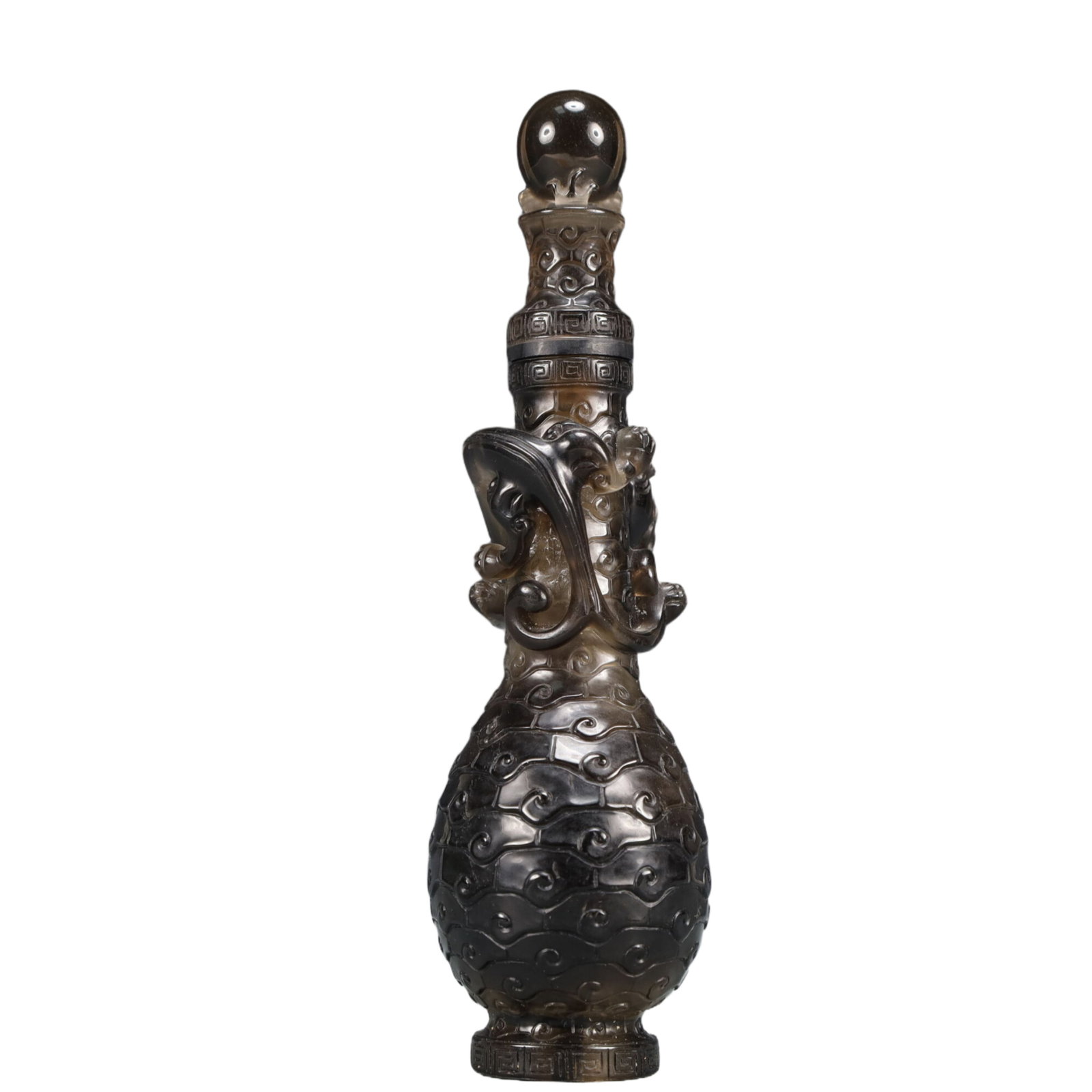An Exquisite Crystal Auspicious Beast Pattern Vase - 4