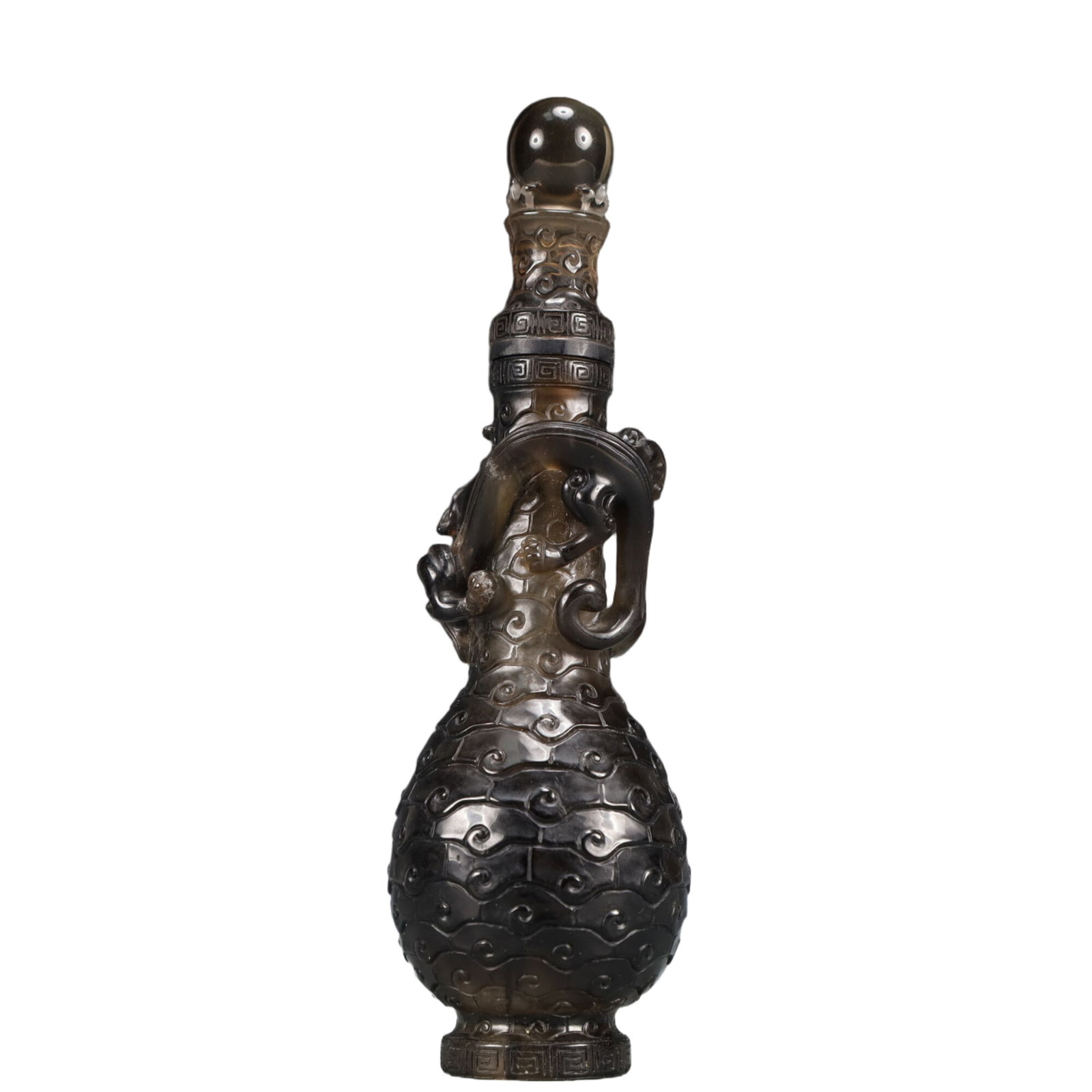 An Exquisite Crystal Auspicious Beast Pattern Vase - 5