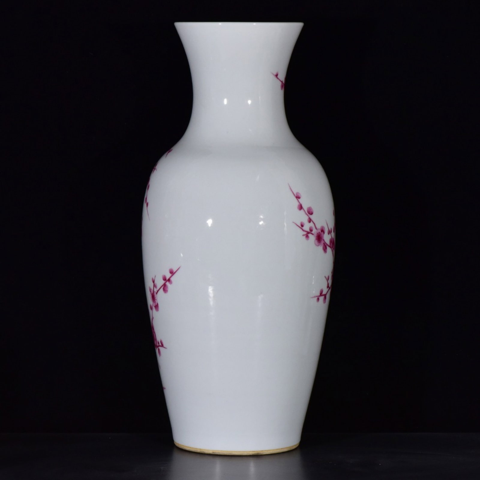 A Huge Ruby Red-Glazed Flower and Bird Pattern Vase - 3