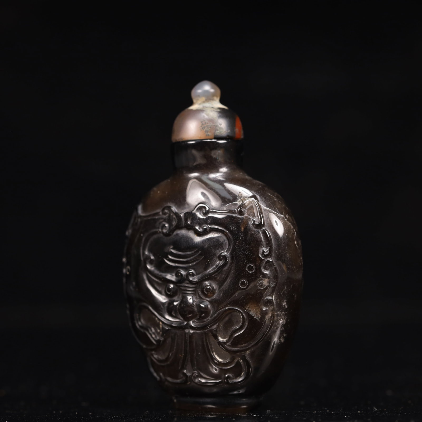 An Exquisite Agate Beast-Face Pattern Snuff Bottle - 2
