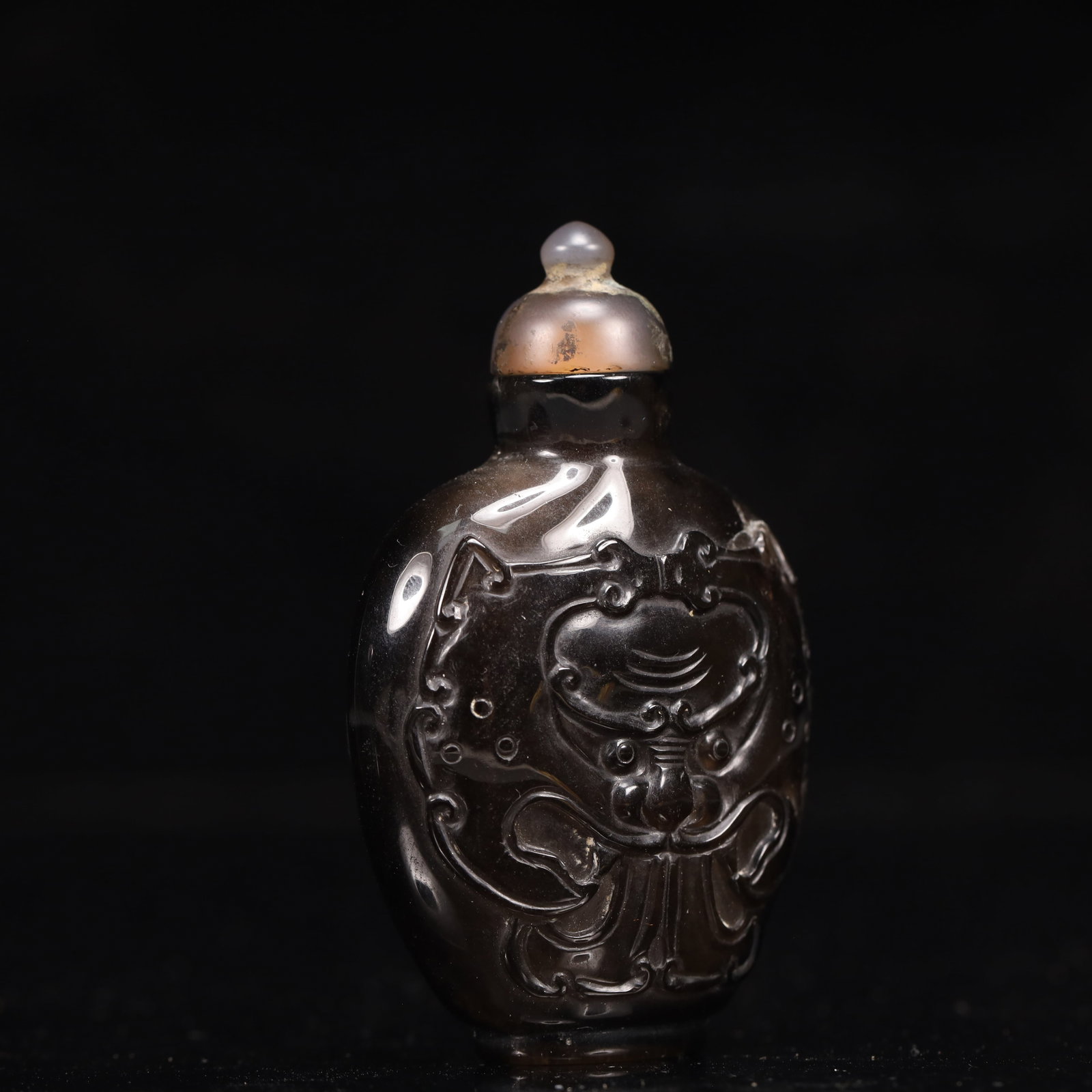 An Exquisite Agate Beast-Face Pattern Snuff Bottle - 3