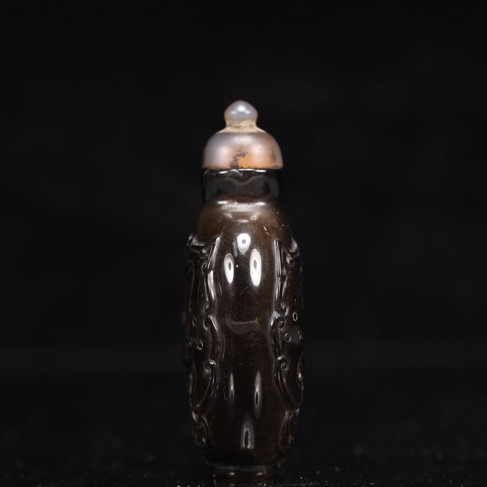 An Exquisite Agate Beast-Face Pattern Snuff Bottle - 4