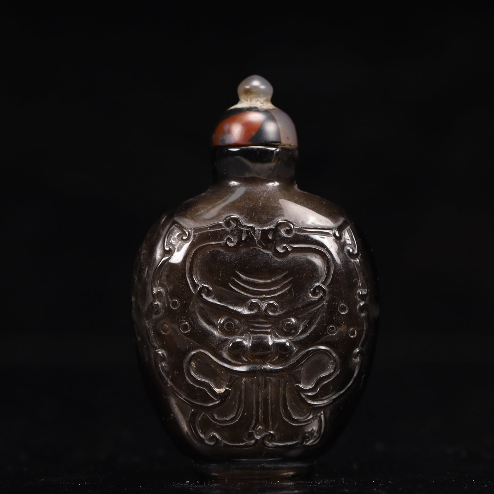 An Exquisite Agate Beast-Face Pattern Snuff Bottle - 5