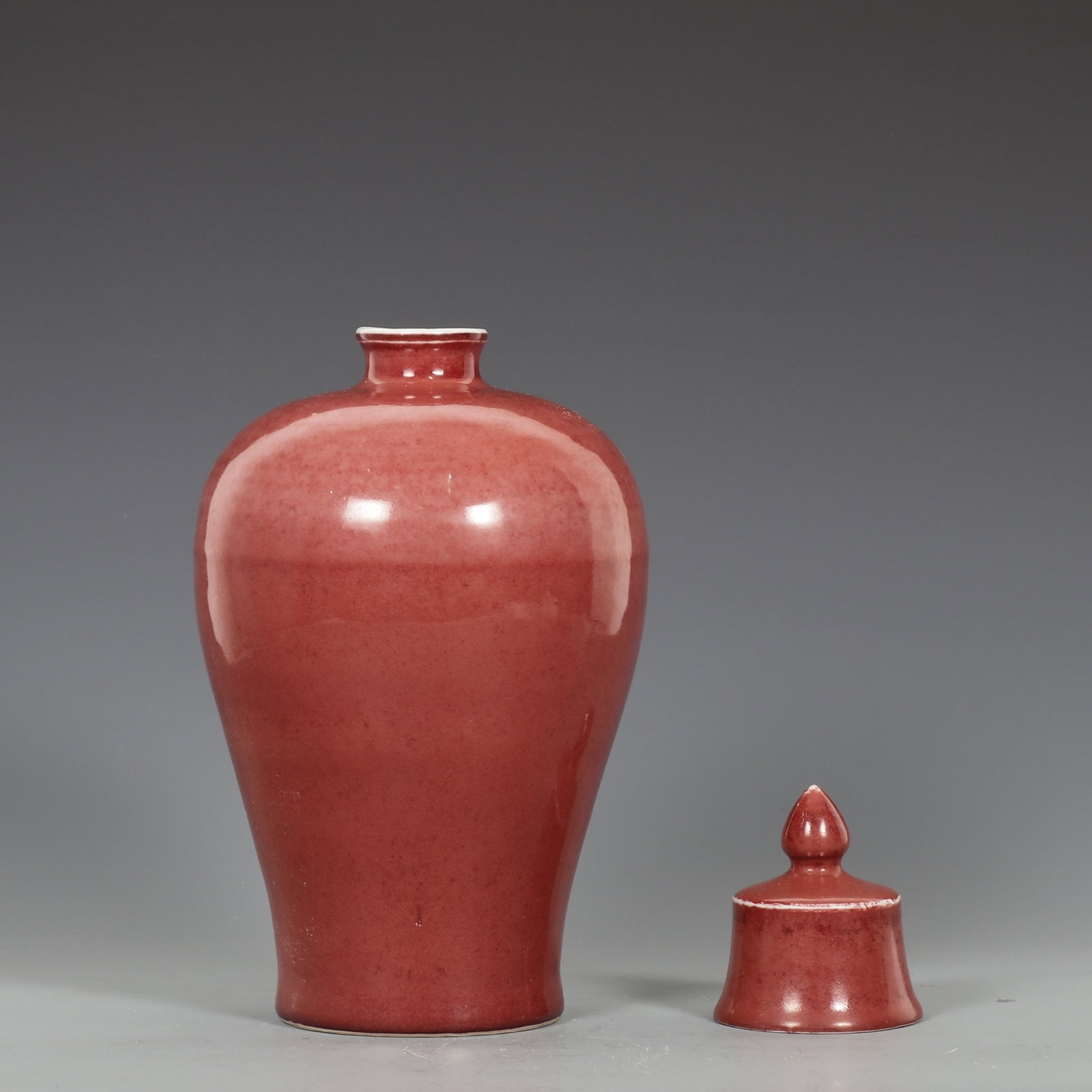 A Rare Ruby red-Glazed Bottle - 5