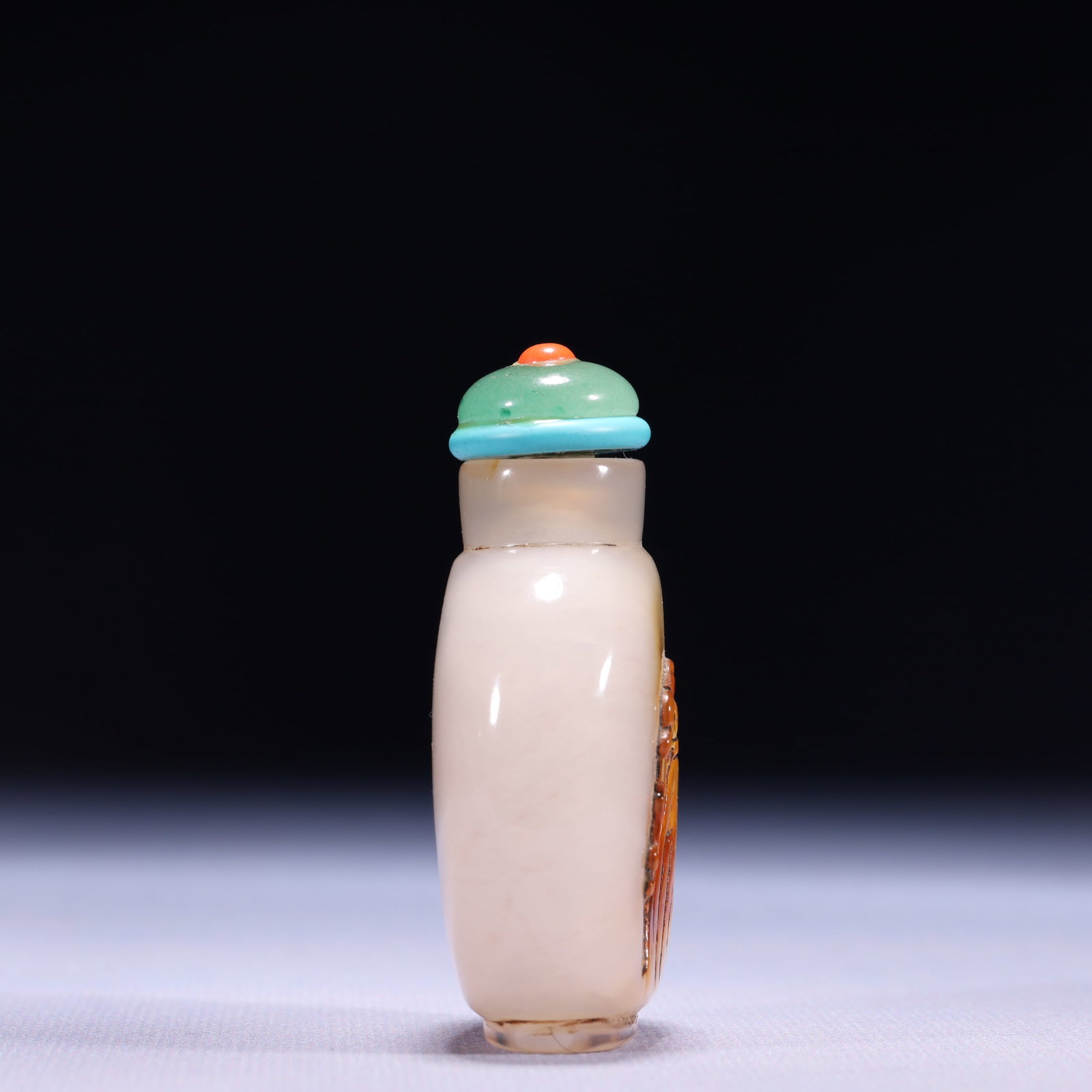 An Exquisite Agate Pine Pattern Snuff Bottle - 4