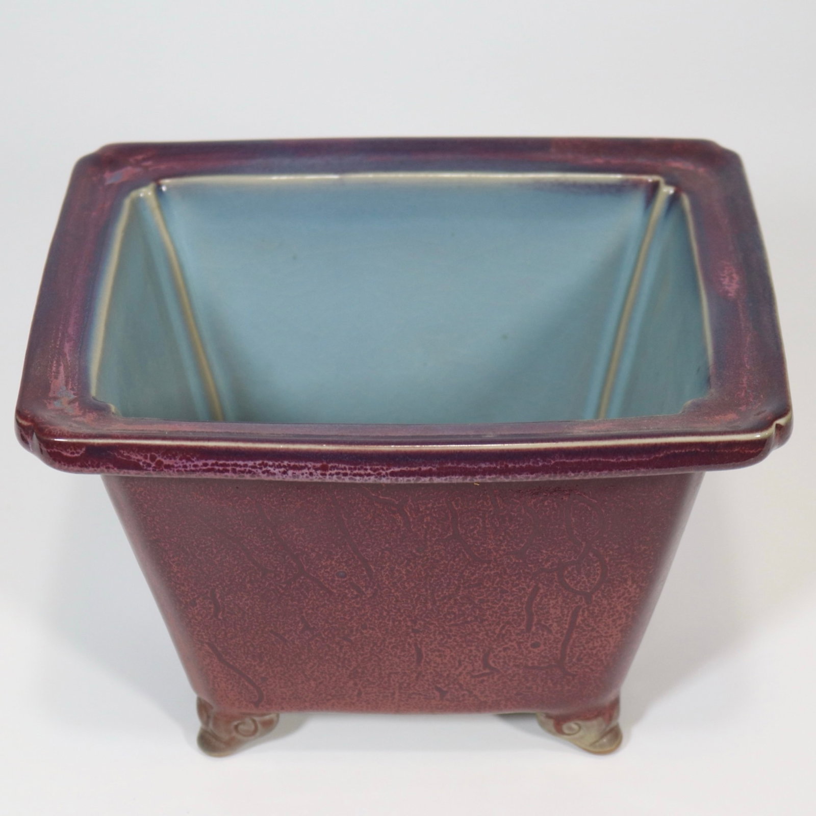 A fine Jun ware rose-purple square flower tray (1 of 8)