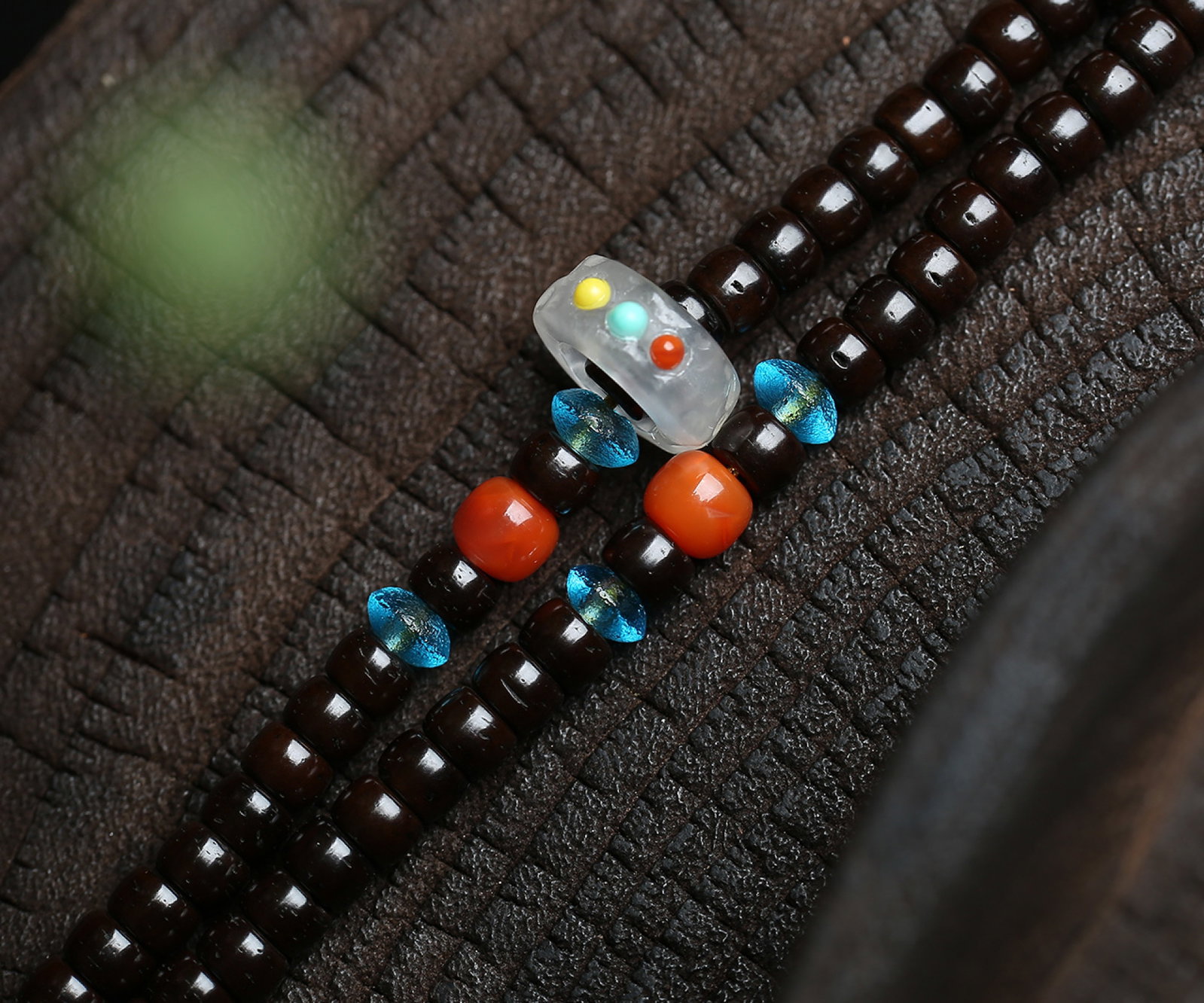 An Exquisite Coconut shell Bracelets,With Turquoise - 5