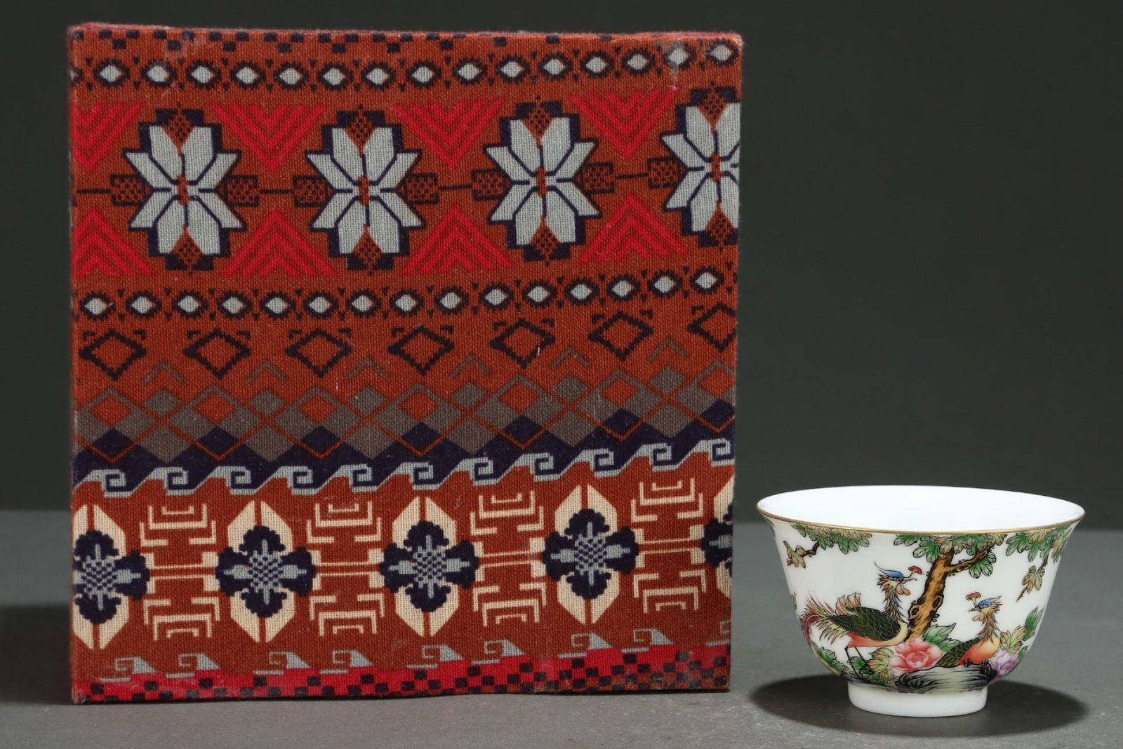 An Exquisite Famille-Rose Flower and Bird Pattern Cup,with poem: An Exquisite Famille-Rose Flower and Bird Pattern Cup,with poem,Qing Dynasty,China,Yongzheng Four-character Mark,Size:2.3inx3.7in 粉彩花鸟纹杯子,带ť