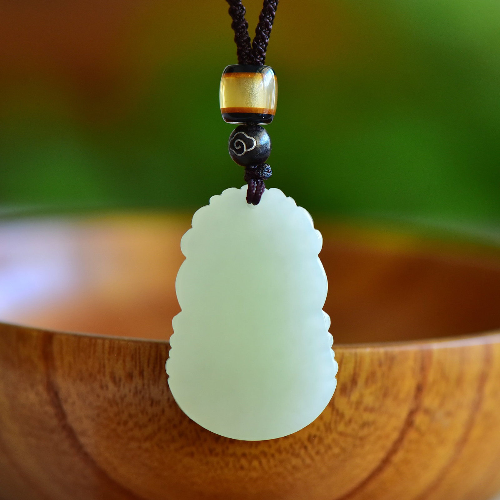 An Exquisite Greenish Jade Mouse Pattern Pendant - 5