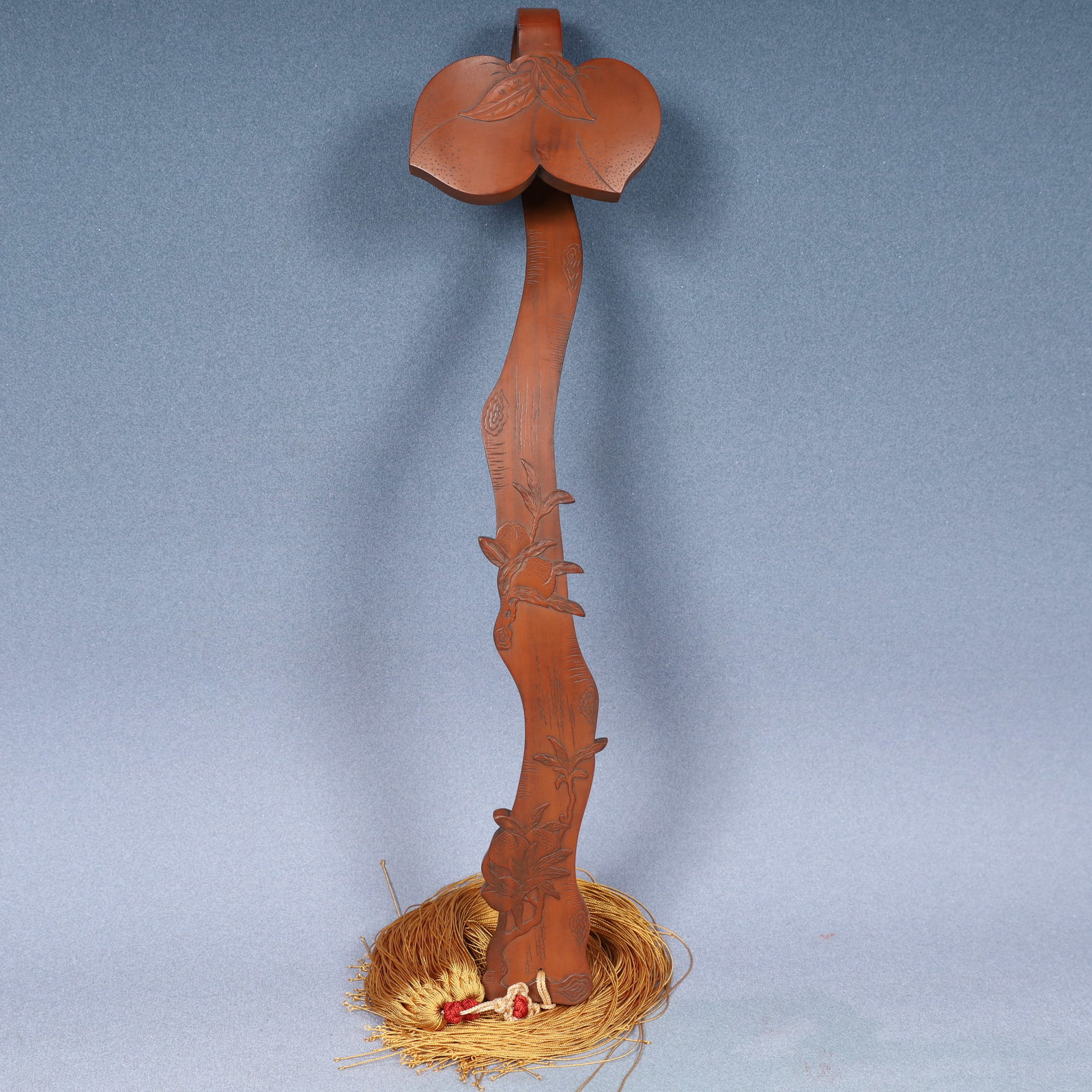 A Rare Bamboo Peach Pattern Ruyi - 2