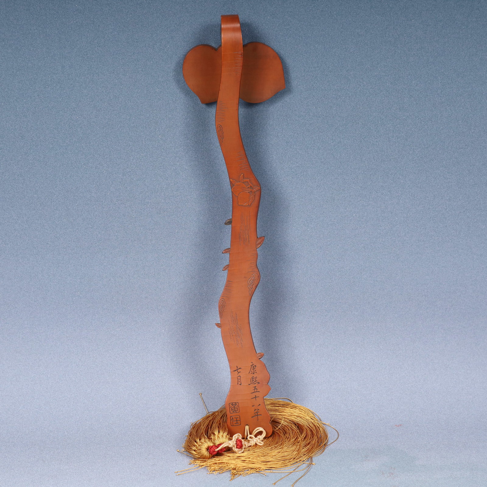 A Rare Bamboo Peach Pattern Ruyi - 6