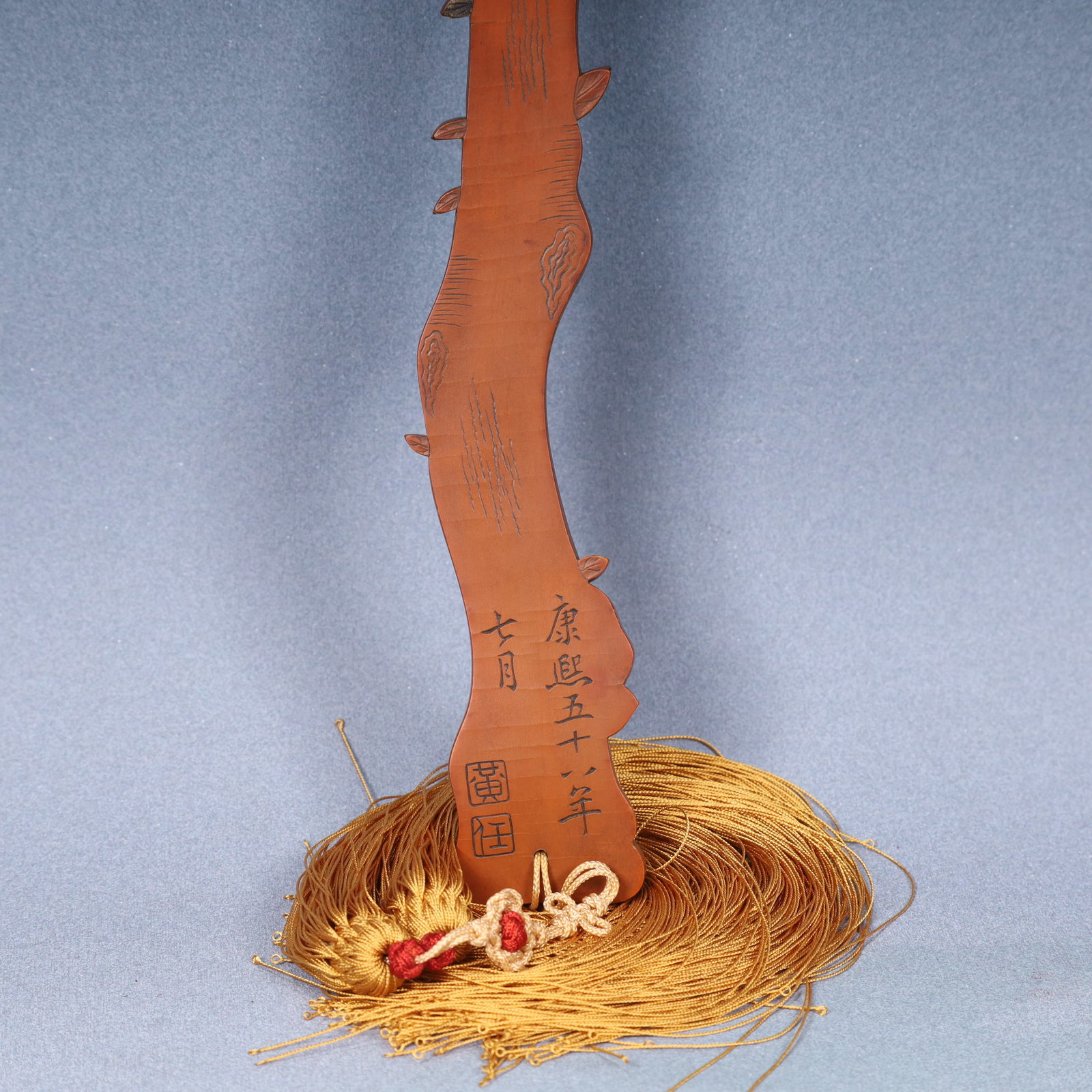 A Rare Bamboo Peach Pattern Ruyi - 8