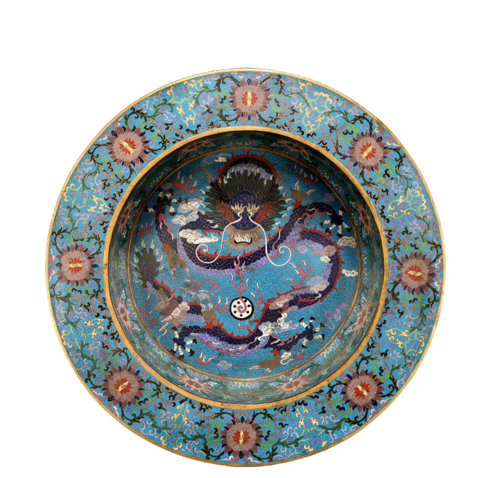 A Exquisite Cloisonne Lotus Pattern Dragon Pattern Box - 2