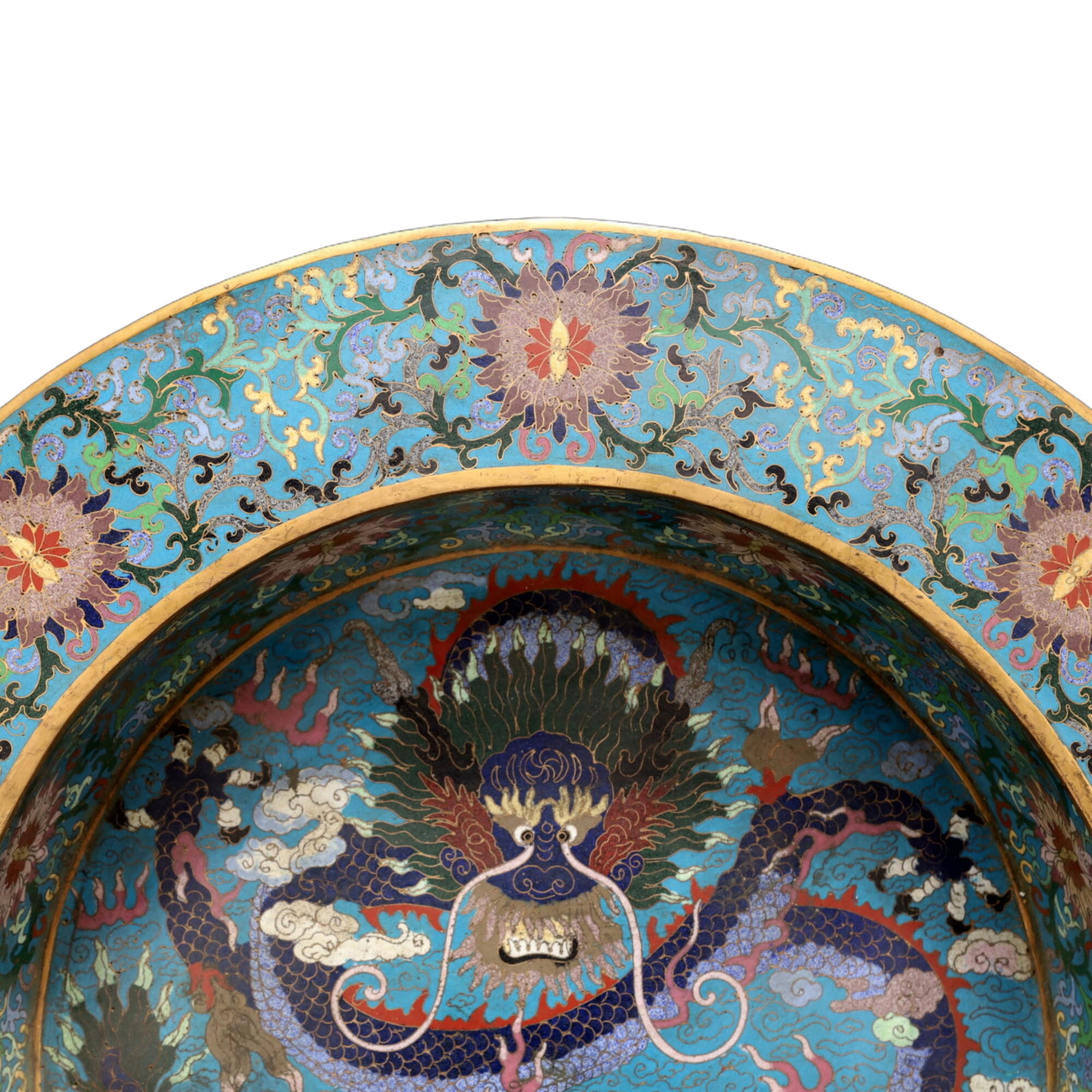 A Exquisite Cloisonne Lotus Pattern Dragon Pattern Box - 4