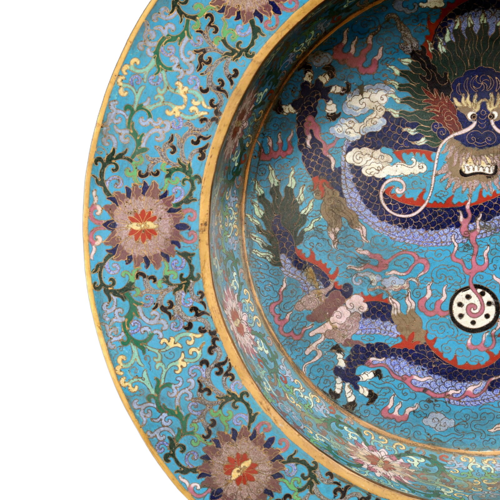 A Exquisite Cloisonne Lotus Pattern Dragon Pattern Box - 5