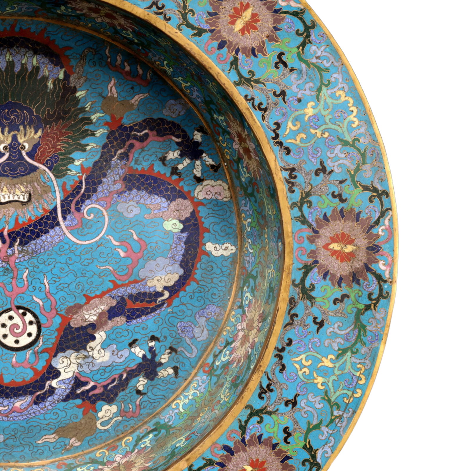 A Exquisite Cloisonne Lotus Pattern Dragon Pattern Box - 6