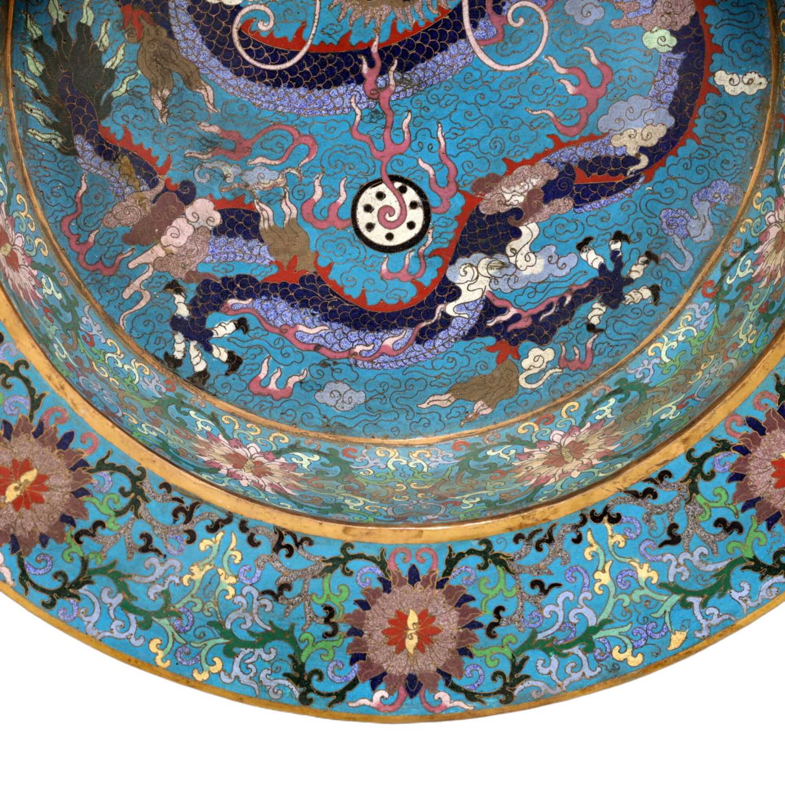 A Exquisite Cloisonne Lotus Pattern Dragon Pattern Box - 7