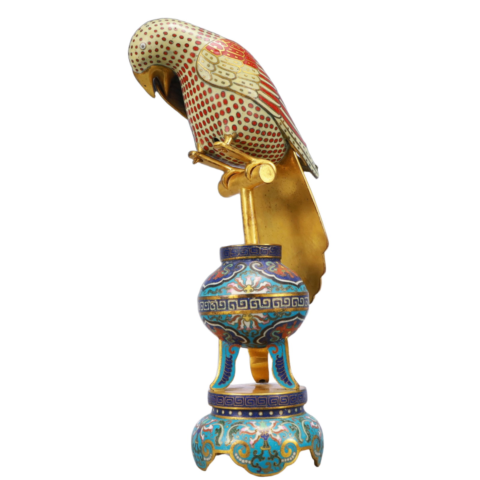 An Exquisite Cloisonne Eagle Ornament - 9