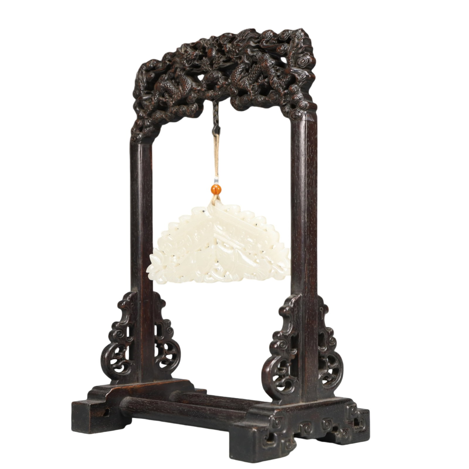 A Precious White Jade Dragon Pattern Ornament - 4