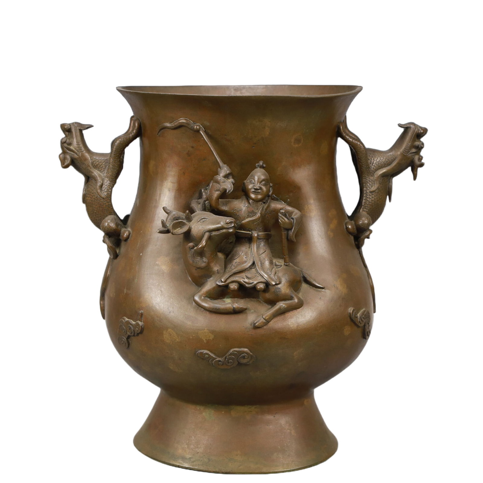 A Gorgeous Bronze Gold-Splashed 'Auspicious Beast' Vase (1 of 12)