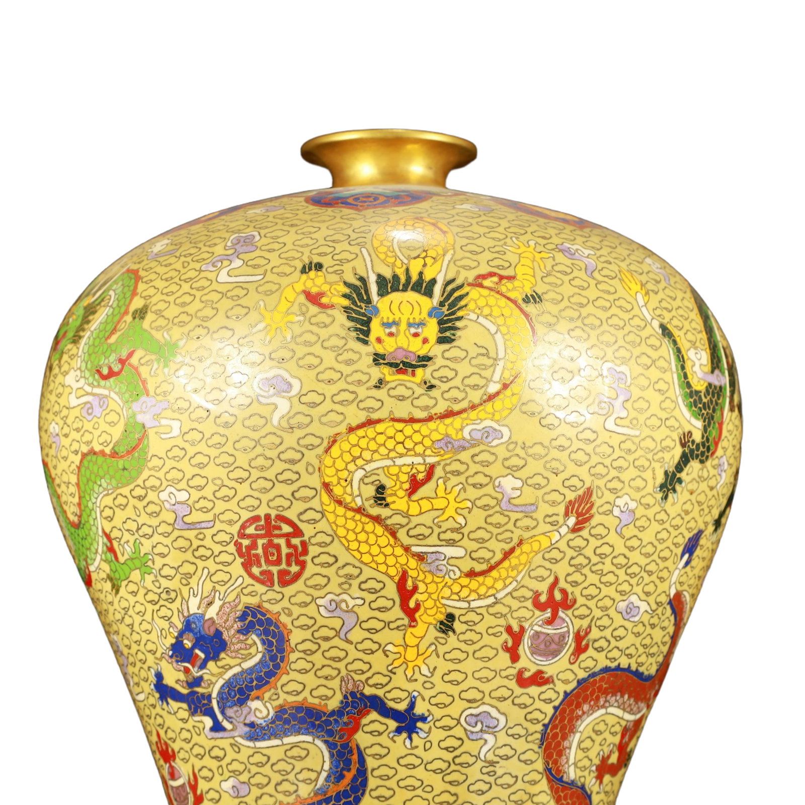 A Huge Cloisonne Dragon Pattern Vase - 2