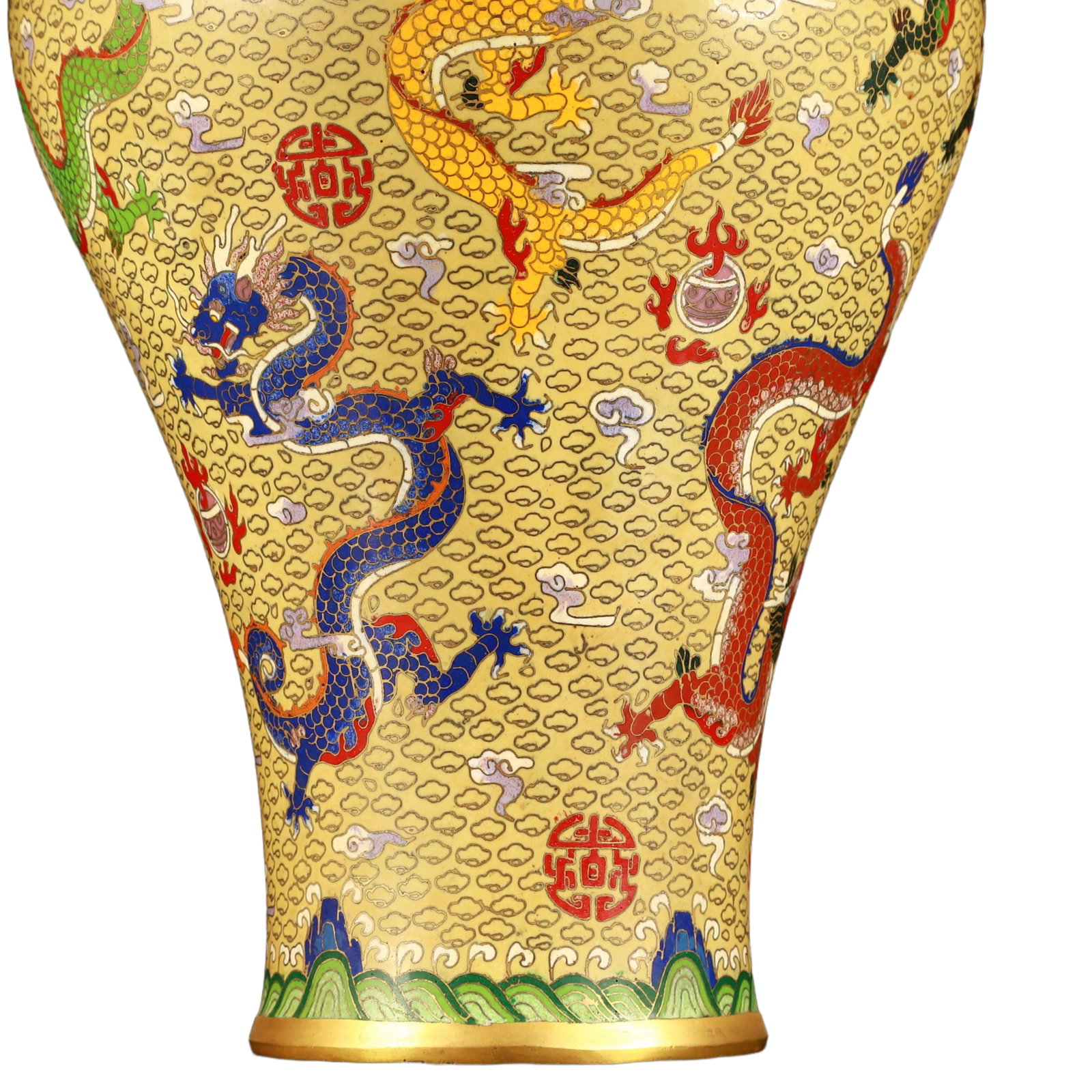 A Huge Cloisonne Dragon Pattern Vase - 3