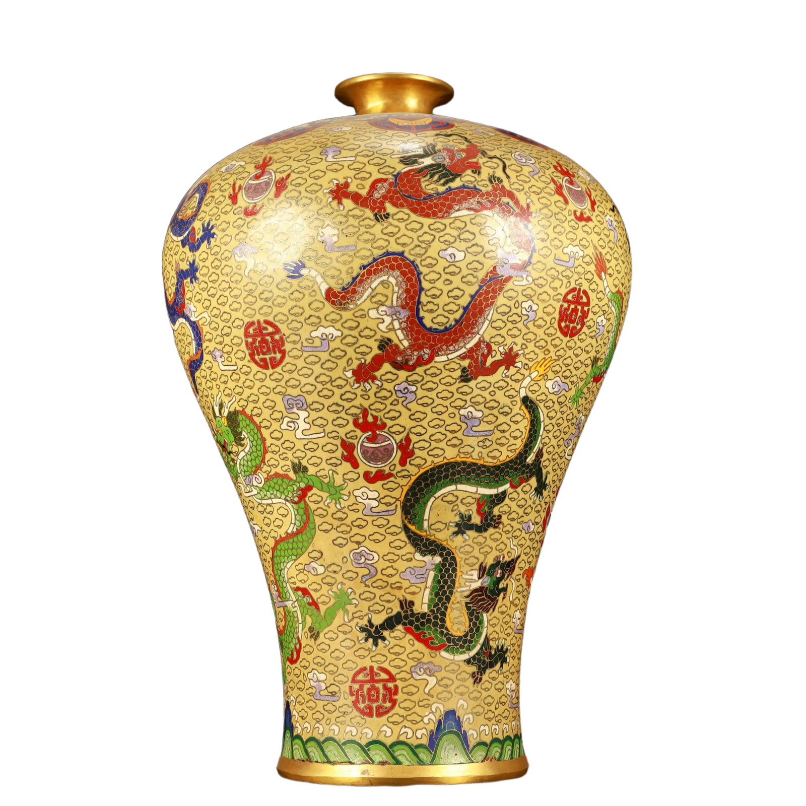 A Huge Cloisonne Dragon Pattern Vase - 6