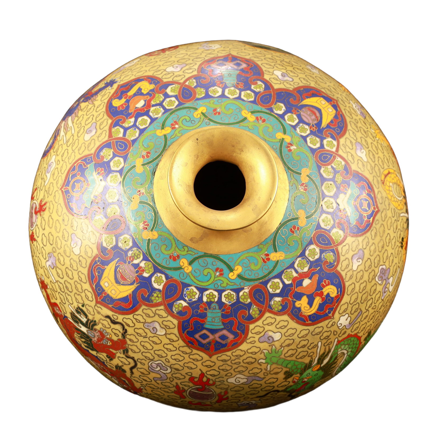A Huge Cloisonne Dragon Pattern Vase - 7