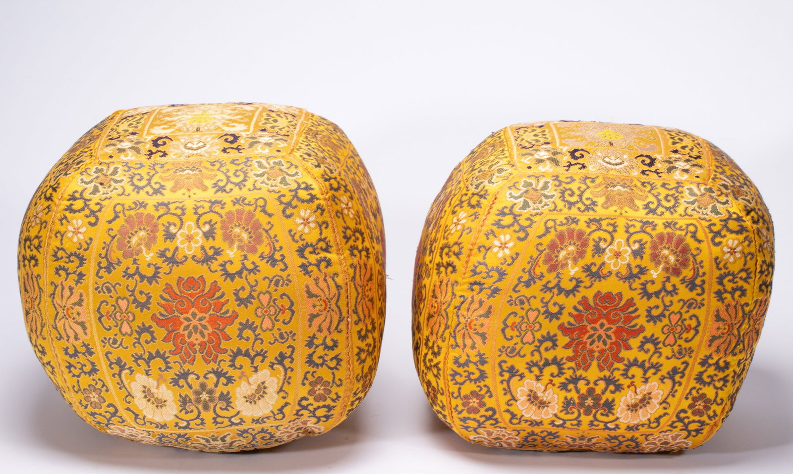 A Pair of Rare Brocade Embroidery Lotus Pattern Pillows (1 of 10)