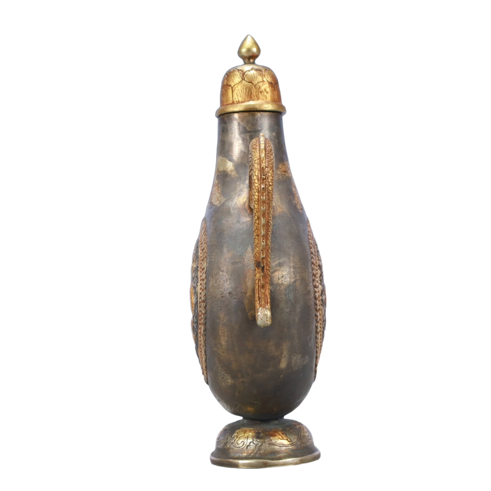 A Rare Gilt Silver Dragon Pattern Ewer - 6