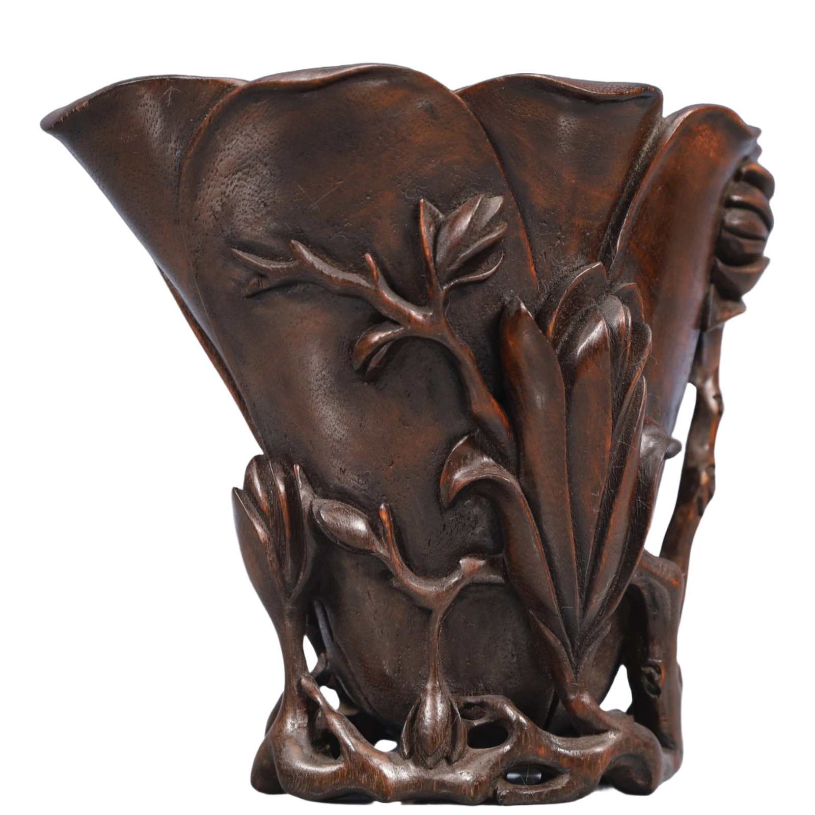 An Exquisite Eaglewood Flower Pattern Cup - 4