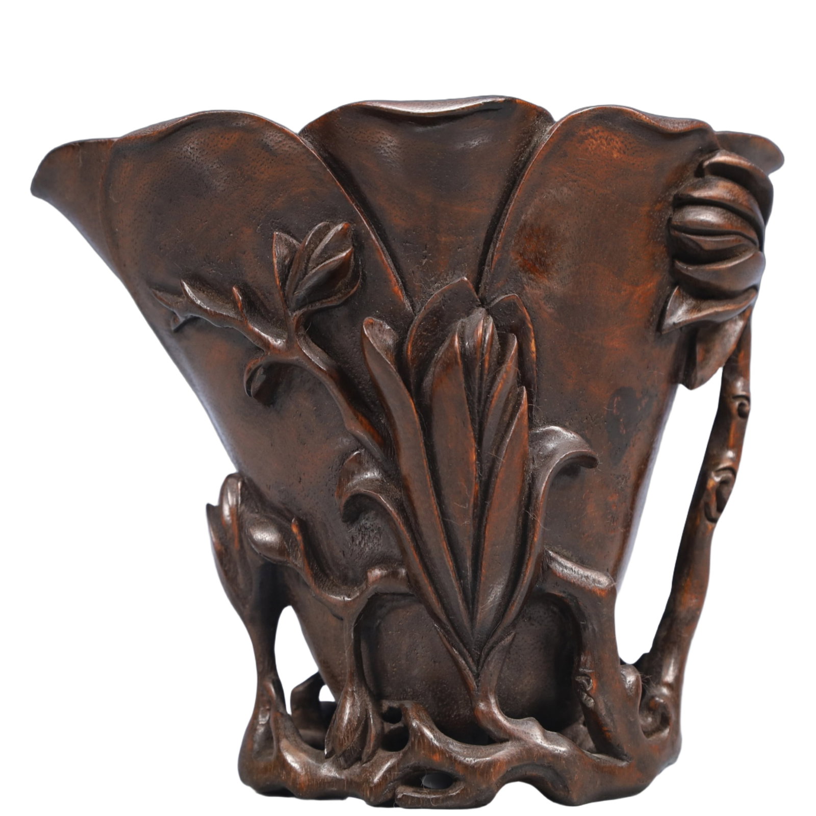 An Exquisite Eaglewood Flower Pattern Cup - 5