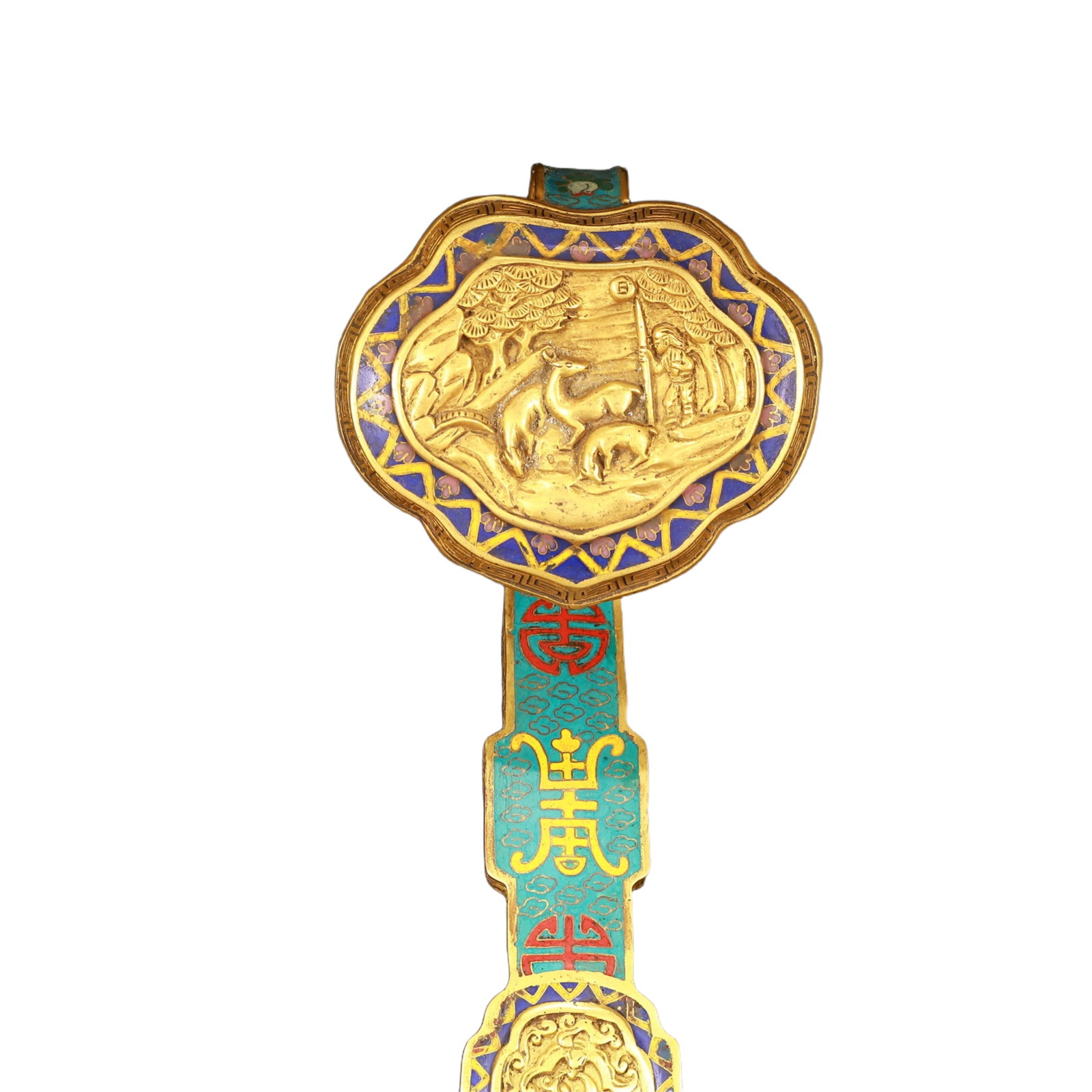 A Huge Cloisonne Figure Pattern Ruyi - 2
