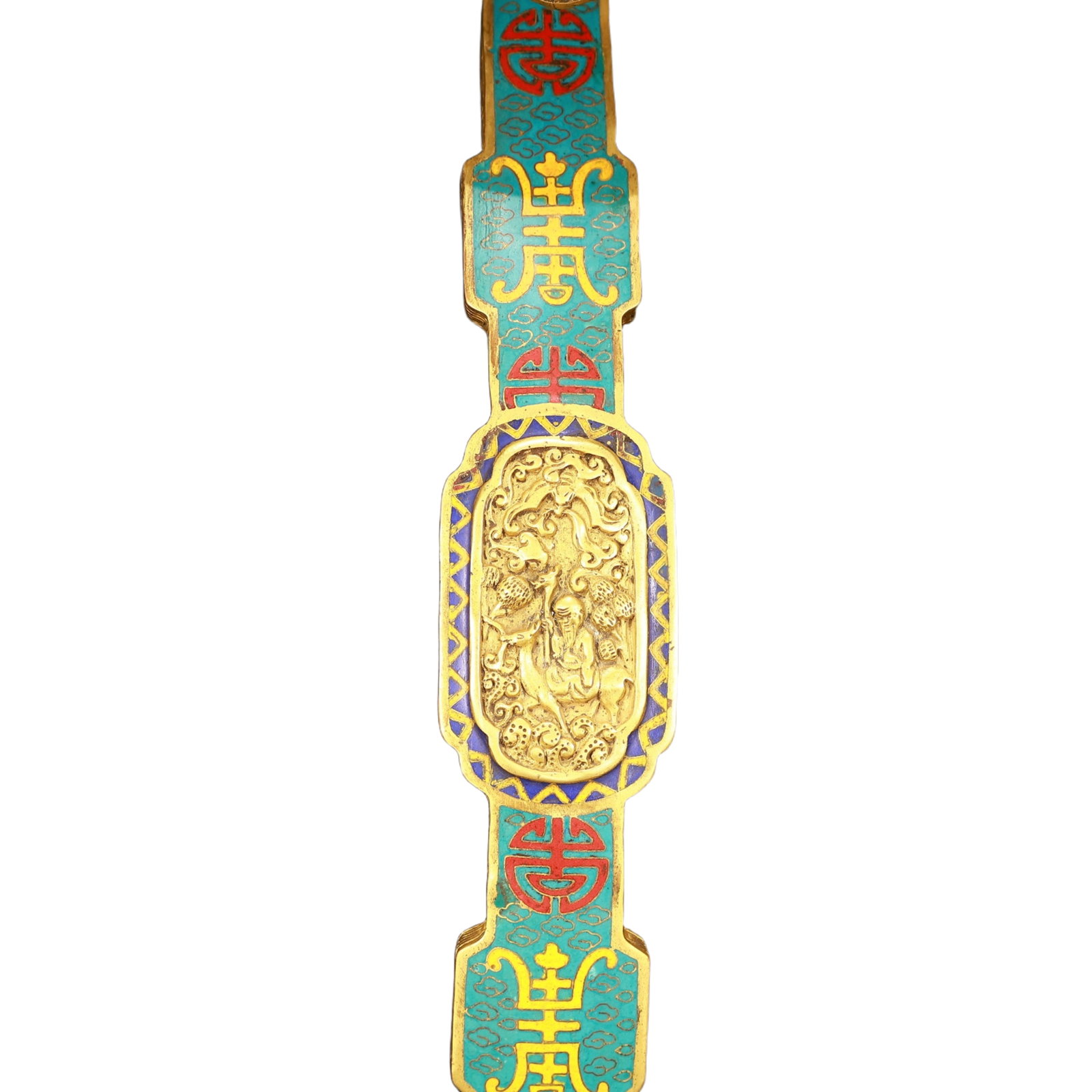A Huge Cloisonne Figure Pattern Ruyi - 3