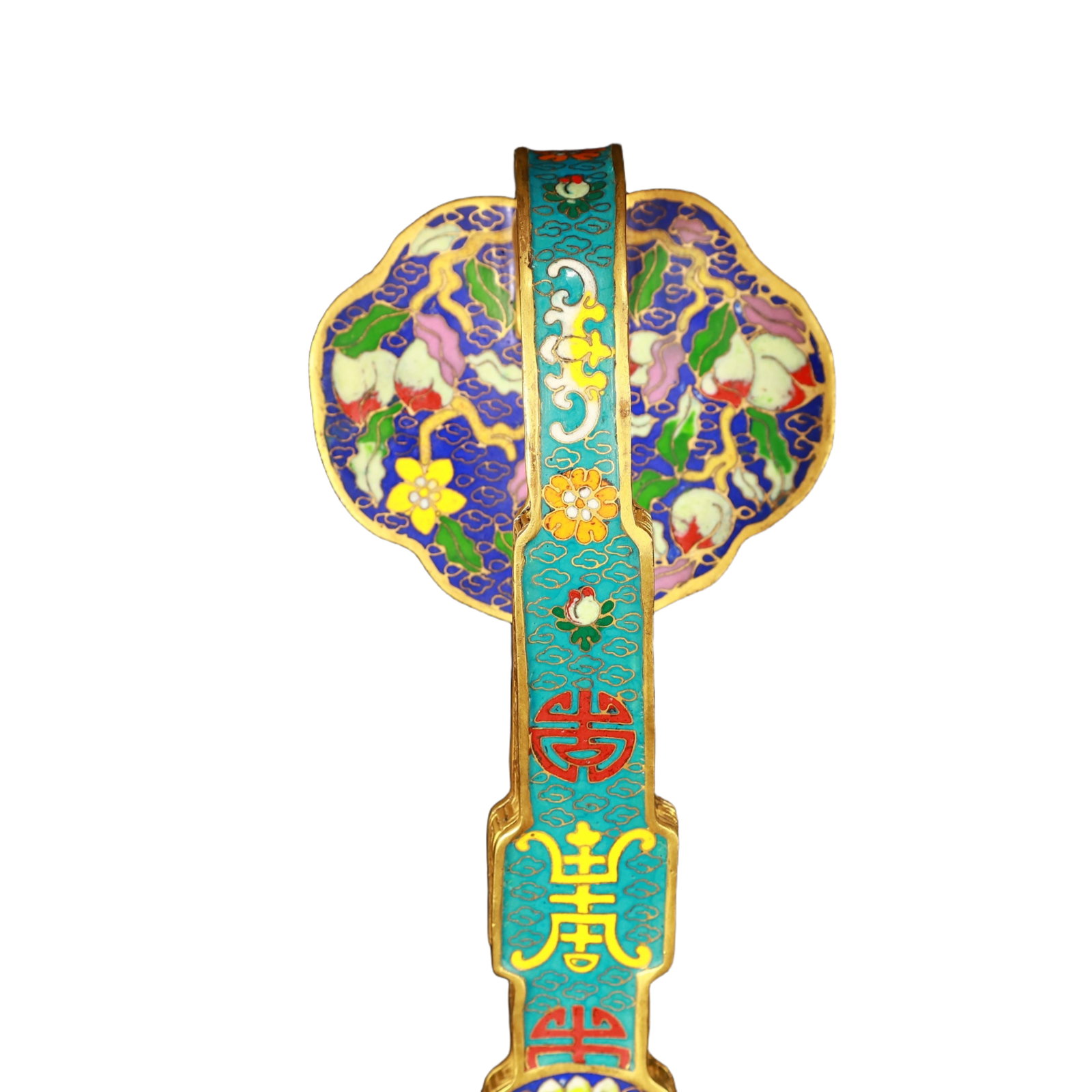 A Huge Cloisonne Figure Pattern Ruyi - 6