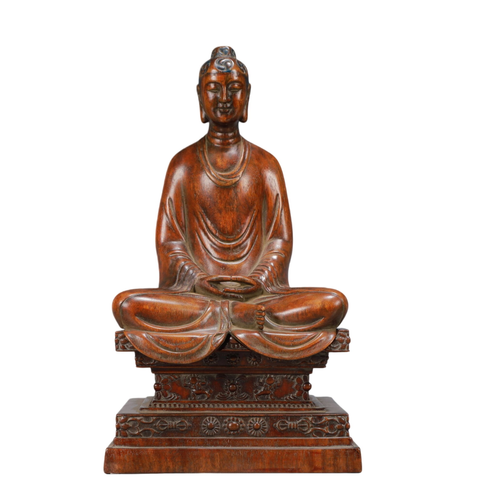 A Rare Bamboo Statue of Sakyamuni: A Rare Bamboo Statue of Sakyamuni,Qing Dynasty,China,Size:7.6inx5.6inx14.3in,Weight:2200g 竹雕如来像,中国清代