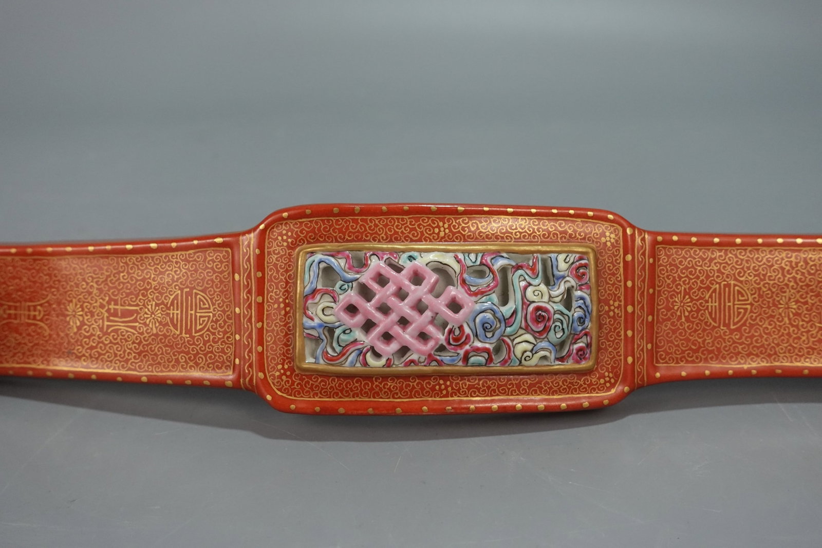 A Huge Iron-Red Landscape Pattern Ruyi - 5