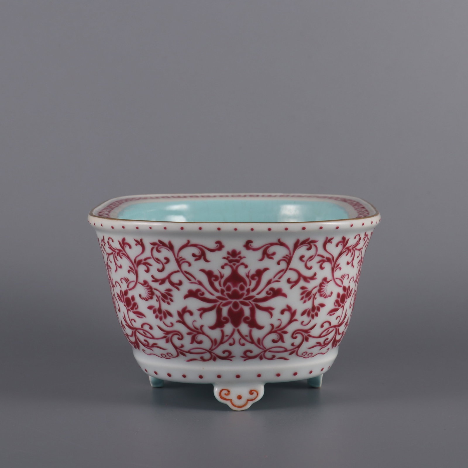 An Exquisite Ruby Red-Glazed Lotus Pattern Basin - 2