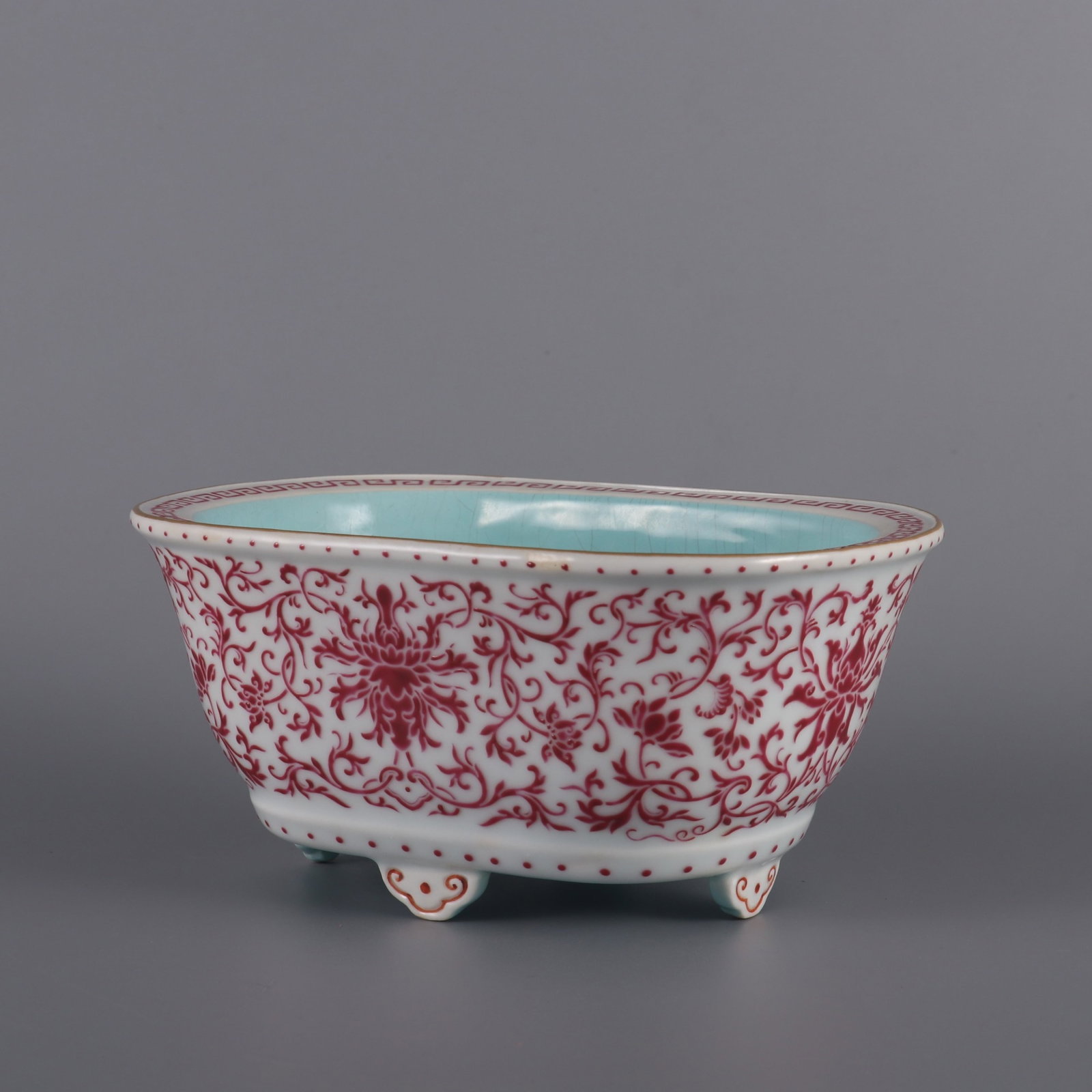 An Exquisite Ruby Red-Glazed Lotus Pattern Basin - 3