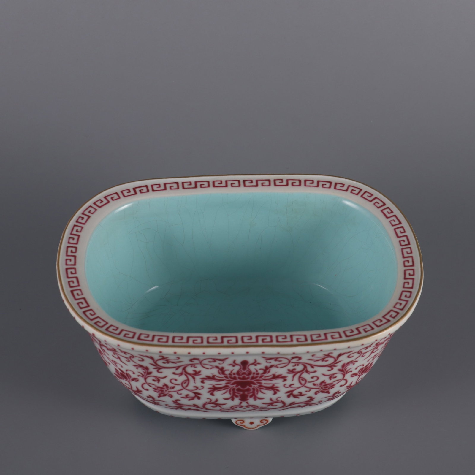 An Exquisite Ruby Red-Glazed Lotus Pattern Basin - 6